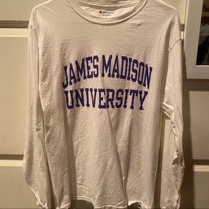 James Madison University Champion White Long Sleeve T-Shirt